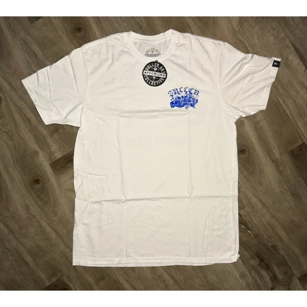 Sullen Smoke Show Premium T-Shirt White Size L Tattoo Art‎ Graphic Tee NWT